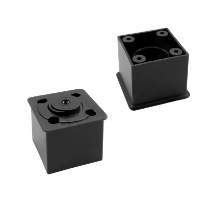 Опора h-45 50*50  ПЛАСТИК №2 регулируемая  Черный